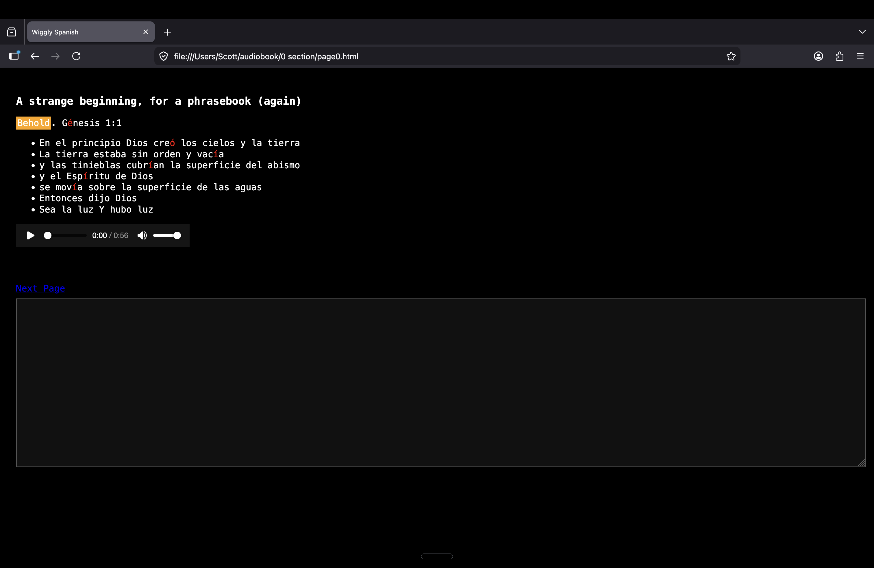 Wiggly Spanish Screenshot